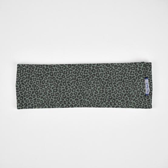 Bandeau jersey léopard menthe noir