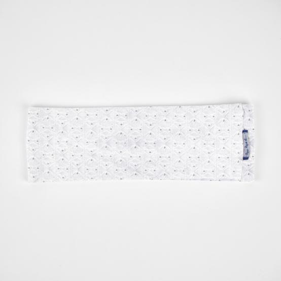 Bandeaux jersey broderie anglaise blanche