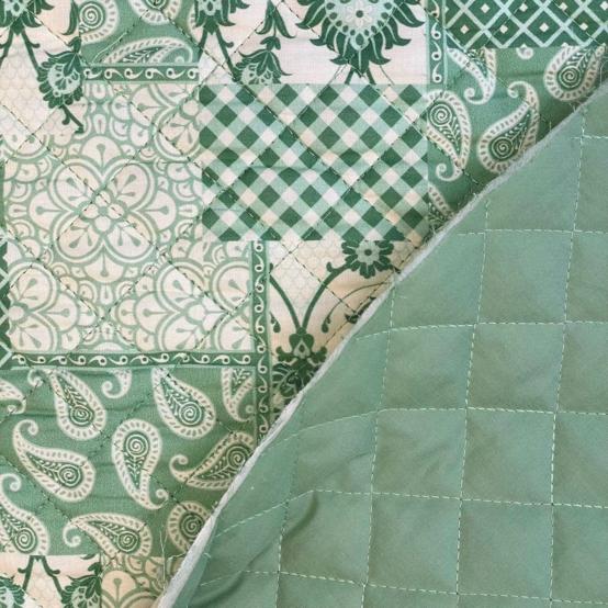 Tissu matelassé ex2546 patch vert