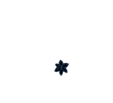 Barrette fleur étoile bulle bronze marine