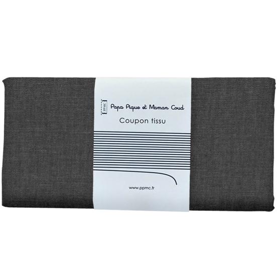 Coupon tissu 50 cm jean noir fin