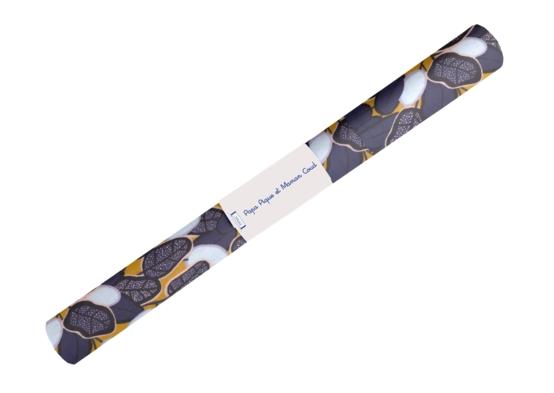 Coupon tissu enduit de 35cm  ex2542 kumquat marine moutarde