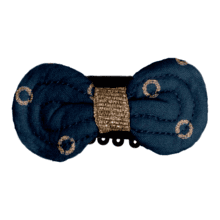 Barrette Noeud Anti-Glisse bulle bronze marine