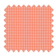 Tissu coton au mètre vichy orange fluo