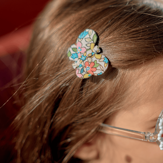 Barrette petit papillon mille et une fleurs