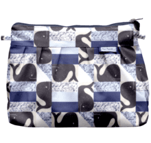 Pochette plissée baleino bleu