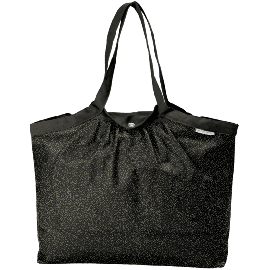 Sac cabas taille moyenne plissé noir pailleté