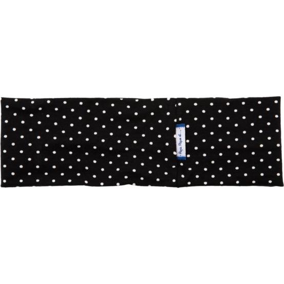 Bandeaux jersey pois blanc noir