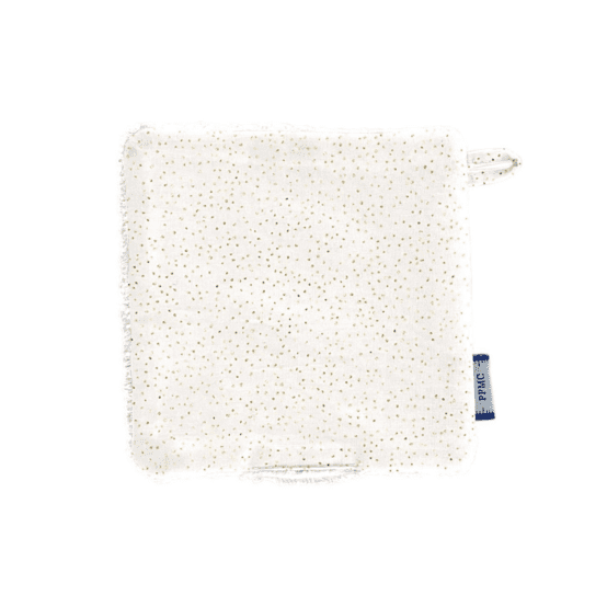 Carré Démaquillant Lavable  blanc pailleté