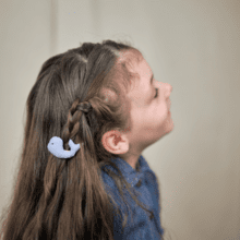 Barrette Baleine oxford ciel