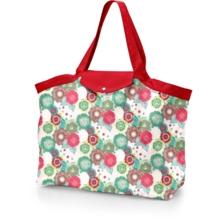 Grand sac cabas en tissu dahlia poudré