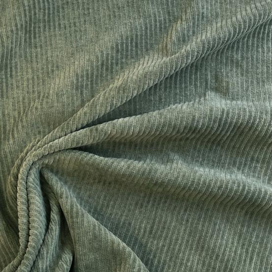 Tissu velours côtelé kaki