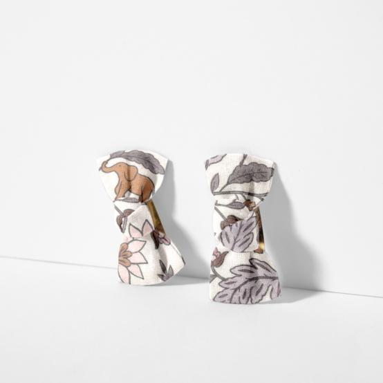 Barrettes clic-clac petits noeuds rêve de jasmin