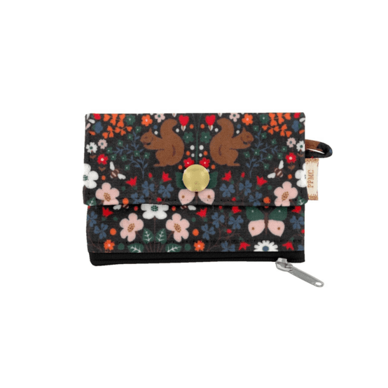 Mini pochette porte-monnaie casse noisette