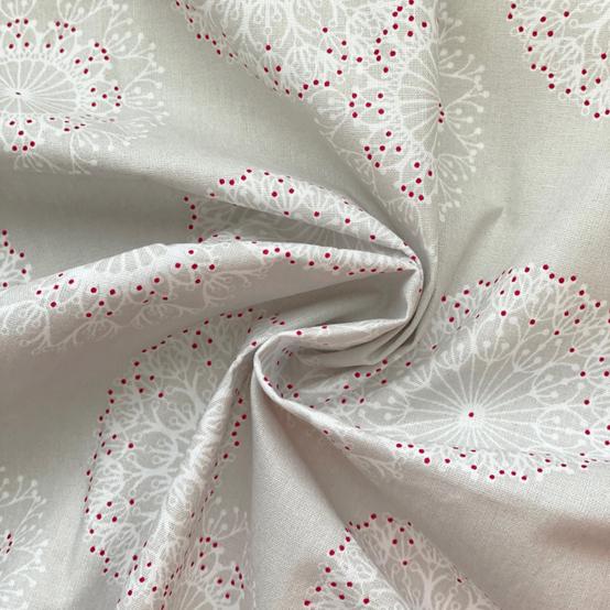 Tissu coton au mètre ex2463 rosace grège