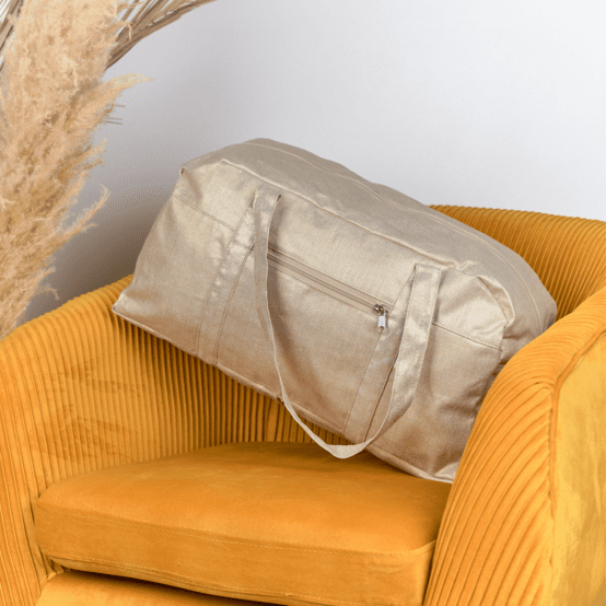 Sac week-end lin doré