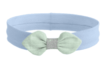 Bandeau jersey bébé noeud gaze vert d'eau