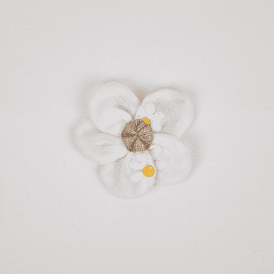 Mini Barrette Pétales de Fleur paquerettes blanches