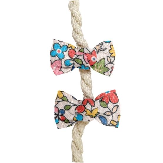 Barrettes clic-clac petits noeuds mille et une fleurs
