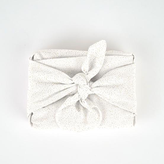 Furoshiki moyen 48 x 48 cm  blanc pailleté