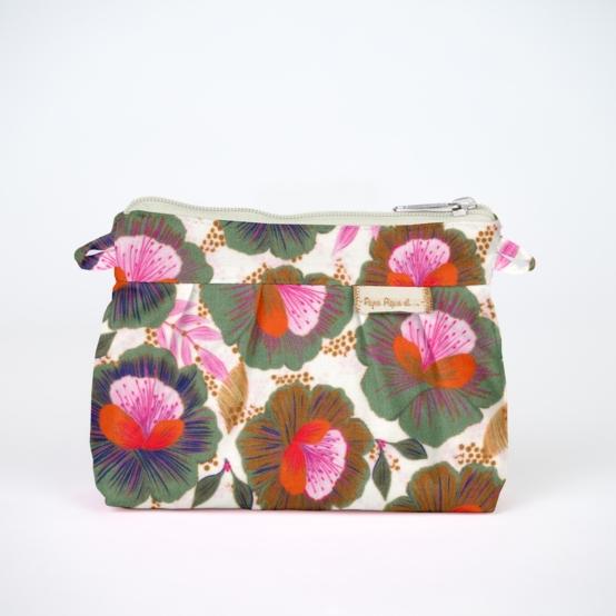 Mini pochette plissée fleur de thé