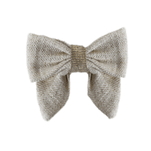 Barrette Mini Noeud Papillon  lin pailleté