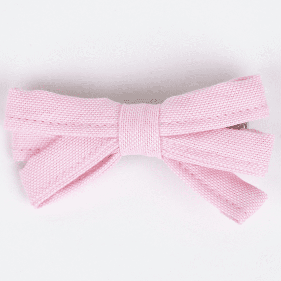 Barrette ruban oxford rose