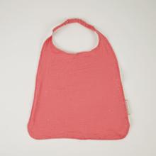 Serviette enfant élastique gaze pois or rose sorbet