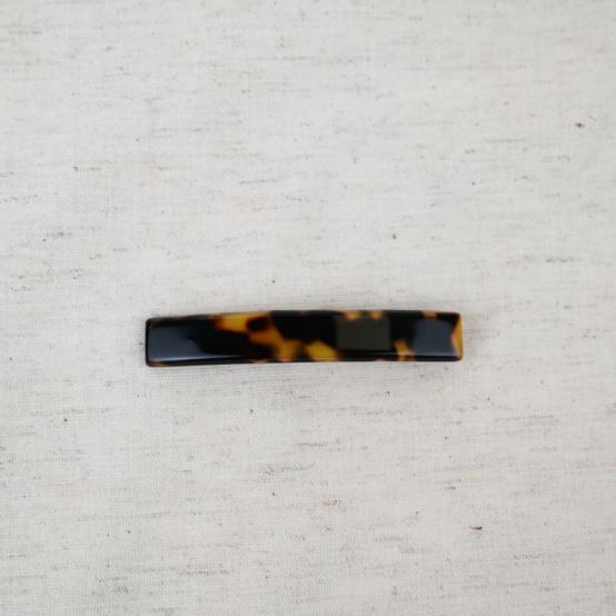 Barrette rectangle moyenne leopard