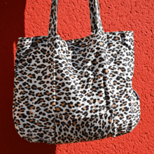 Sac tote bag pliable leopard
