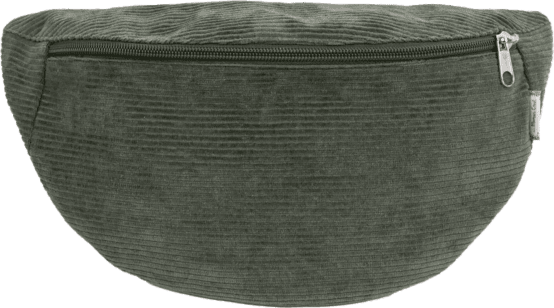 Sac banane velours côtelé kaki