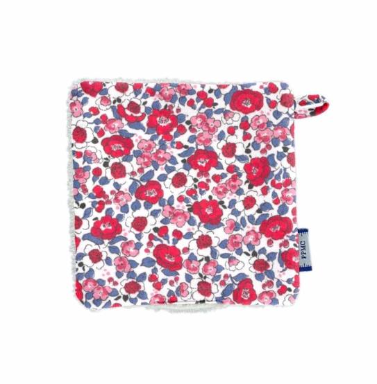 Carré Démaquillant Lavable rouge corolle