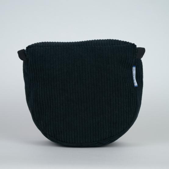 Base petite besace sans bandoulière velours côtelé large noir