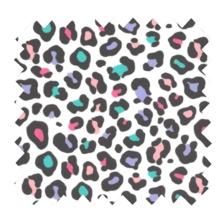 Tissu coton au mètre ex2505 léopard multicolore
