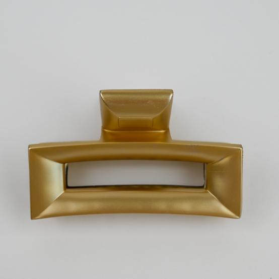 Grande pince rectangle or satiné