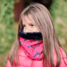 Echarpe tube enfant féérie fuchsia