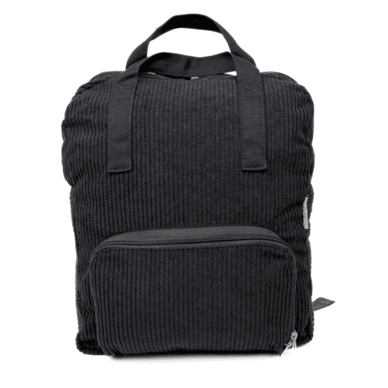 Sac à dos pliable Gaby velours côtelé large noir