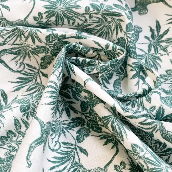 Tissu coton au mètre jungle vintage