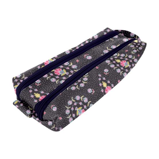 Trousse double compartiment bleudana