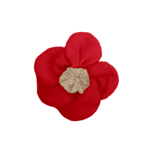 Mini Barrette Pétales de Fleur rouge