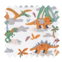 Tissu coton au mètre ex2359 dinos  volcan