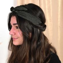 Bandeau vintage noir pailleté
