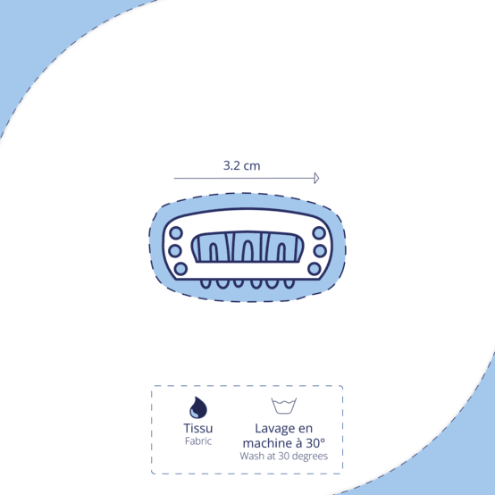 Barrette Noeud Anti-Glisse vichy orange fluo