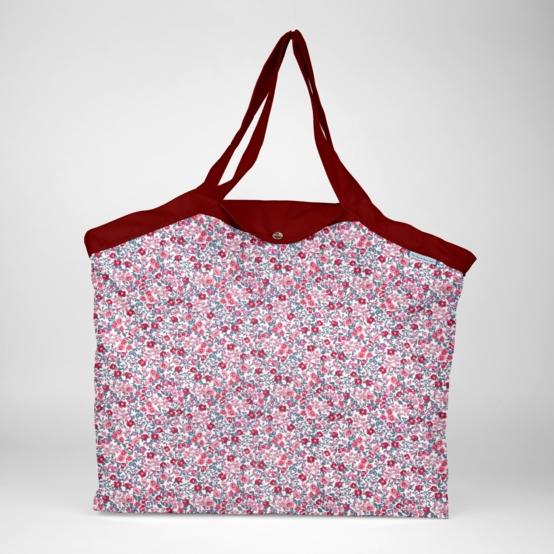 Sac cabas grand rose grenadine