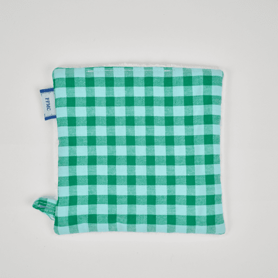 Carré Démaquillant Lavable vichy vert menthe
