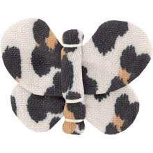 Barrette petit papillon leopard