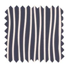 Tissu voile rayé ivoire marine