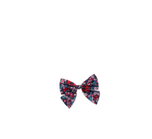 Barrette noeud papillon romance fleurie