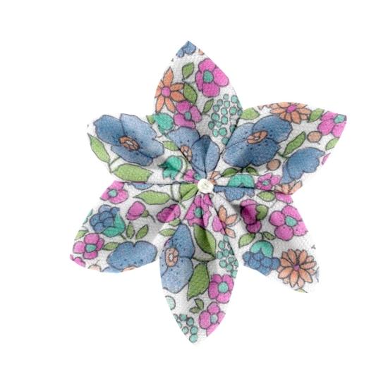 Barrette fleur étoile pastel fleuri