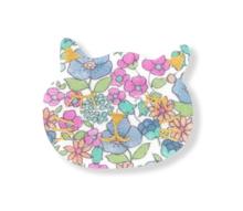 Barrette miaou pastel fleuri